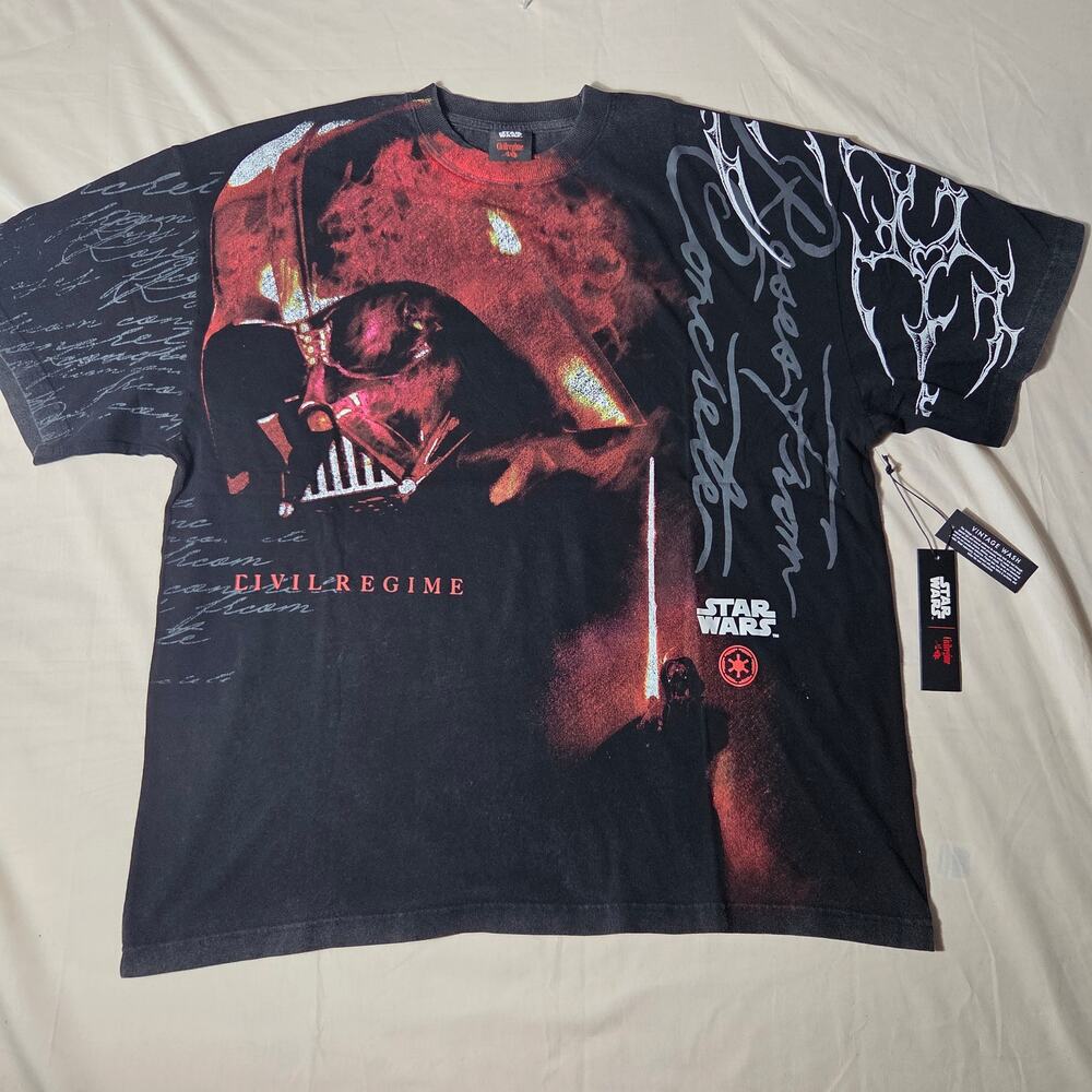 Civil Regime x Star Wars Darth Vader Roses From Concrete Tee NWT Size L